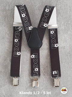 Dětské kšandy/šle Football na modré č.164