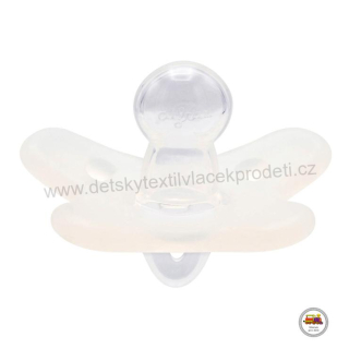 Dudlík 100% silikonový symetrický 0-6m 1ks bílý 24/001