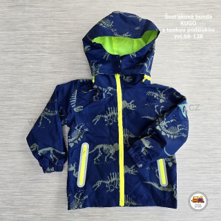 Šusťáková bunda s tenkou podšívkou Kugo B2829 tmavší modrá vel.128