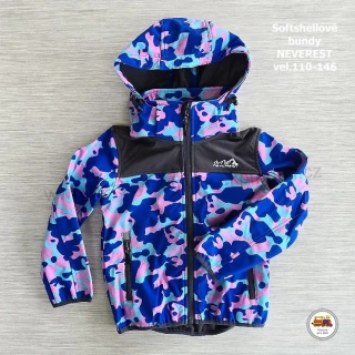Softshellová bunda dívčí Neverest 1-6295C růžovomodrá /V1/ vel.110
