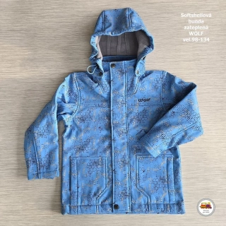 NOVINKA-Softshellová bunda zateplená Wolf B2368 modrá vel. 98, 104, 110, 116, 122, 134