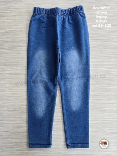 Legíny s elastanem Kugo M-2036 riflové světlejší vel. 98