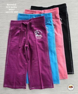 NOVINKA-Šortky dívčí bavlněné Wolf T2942 vel.134, 140, 146, 152, 158, 164