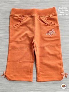 Šortky dívčí bavlněné Wolf T2141 oranžové vel.110
