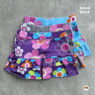 NOVINKA-Sukně dívčí Wolf H2952 vel. 74, 80, 86, 92 (skutečná 80-104))