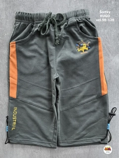 Šortky chlapecké 3/4 Kugo S2907 zelené /V2/ vel.110