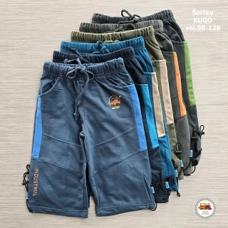 NOVINKA-Šortky chlapecké 3/4 Kugo S2907 vel. 98, 104, 110, 116, 122, 128