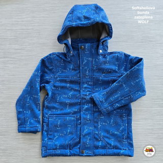 Softshellová bunda zateplená Wolf B2368 středně modrá vel.104