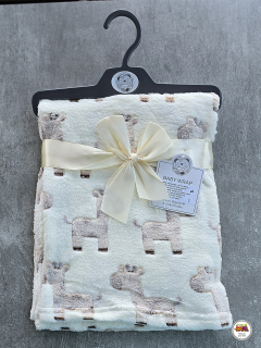 Dětská deka do kočárku Baby Wrap /č.40/ Žirafa na smetanové