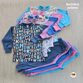 NOVINKA-Dětské bavlněné pyžamo vel. 86,92,98, 104, 110, 116, 122, 128, 134, 140, 146