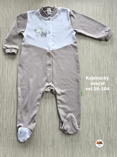 Kojenecký/dětský overal bavlněný /744/ Medvídci na béžové vel. 80