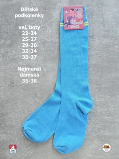 Dětské podkolenky bavlněné Petr /23/ blankytně modré vel.35-38