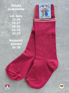 Dětské podkolenky bavlněné Petr /21/ vínové vel.25-27