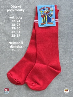 Dětské podkolenky bavlněné Petr /12/ červené vel.29-30