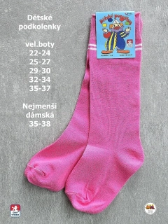 Dětské podkolenky bavlněné Petr /10/ tmavě růžové vel.29-30