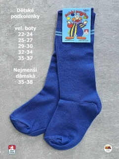 Dětské podkolenky bavlněné Petr /04/ středně modré vel.29-30