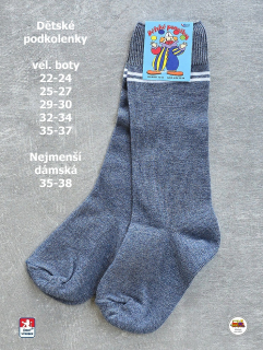 Dětské podkolenky bavlněné Petr /03/ jeans melír vel.35-38