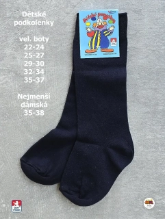 Dětské podkolenky bavlněné Petr /01/ tmavě modré vel.29-30