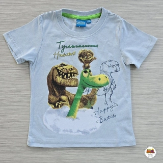 Chlapecké tričko bavlněné JM65164 Tyrannosaurus Habitat na šedé vel.110