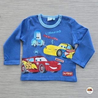 Chlapecké tričko bavlněné JTKL21501 Cars na modré vel. 62-68