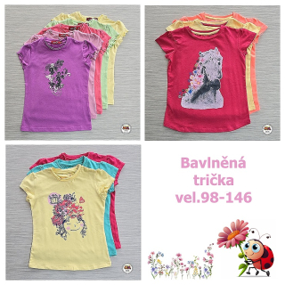 NOVINKA-Trička dívčí Wolf vel. 98, 104, 110, 116, 122, 128, 134, 140, 146