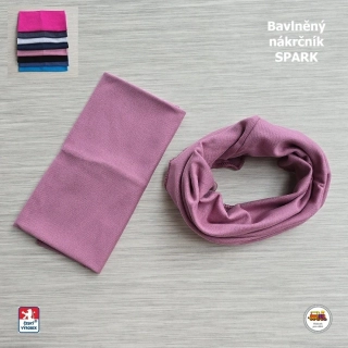 Dětský nákrčník bavlněný Spark /280/ starorůžový vel. L (1-3 let)