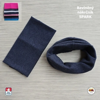 Dětský nákrčník bavlněný Spark /268/ jeans vel. L (1-3 let)