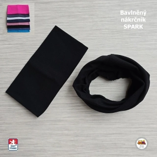 Dětský nákrčník bavlněný Spark /266/ černý vel. L (1-3 let)