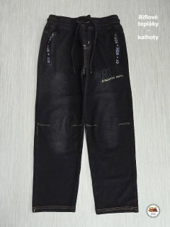 Chlapecké riflové tepláky/kalhoty Wolf T2961 černé vel.116