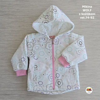 Mikina kožíšková Wolf M206 bílorůžová vel. 92