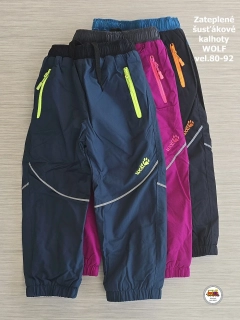 NOVINKA-Kalhoty šusťákové zateplené Wolf B2921 vel. 80, 86, 92