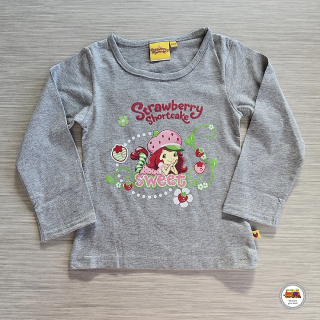 Dívčí tričko Strawberry 952-183 šedé vel.104