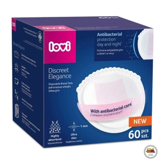 LOVI Vložky do podprsenky antibakteriální Discreet Elegance 60ks bílé 19/607