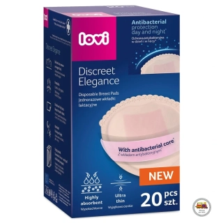 LOVI Vložky do podprsenky antibakteriální Discreet Elegance 20ks béžové 19/610