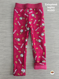 Legíny zateplené Kugo KK9892 TiKTok růžové vel.128