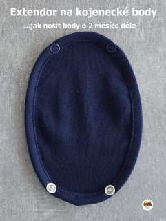 Extendor k prodloužení kojeneckého body /75/ tmavě modrý