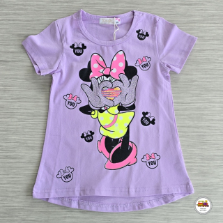 Tričko dívčí Kugo KT9907 Minnie na fialové vel.110