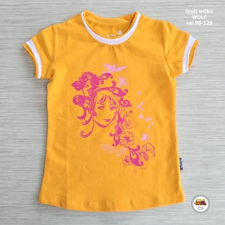 Tričko dívčí Wolf S2112 oranžové vel. 98
