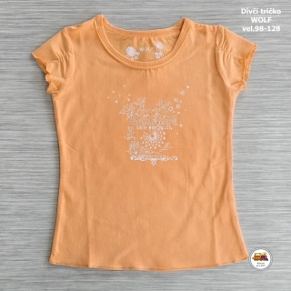 Tričko dívčí Wolf S2808 oranžové vel. 98