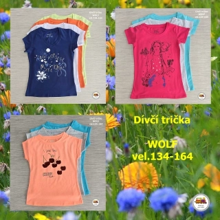Tričko dívčí Wolf vel.134, 140, 146, 152, 158, 164