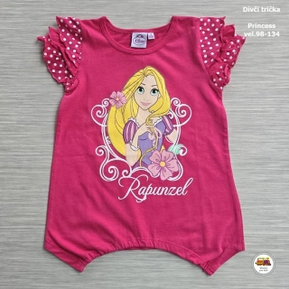 Tričko-tunika dívčí Princess GTJM42121 Locika na tmavě růžové vel.110
