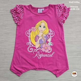 Tričko-tunika dívčí Princess GTJM42121 Locika na růžové vel. 98-104