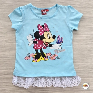 Tričko dívčí GVJM82042 Minnie Mouse na světle modré vel.116