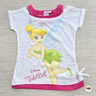 Tričko dívčí Disney GTJM62054 Fairies - Víla na bílorůžové vel.116