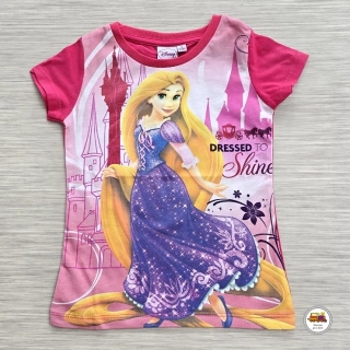 Tričko dívčí Disney GTJM32182 Tangled - Na vlásku na tmavě růžové vel. 98-104