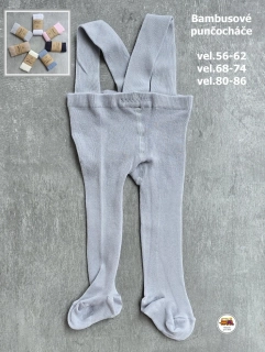 Punčocháče bambusové šedé vel. 56-62