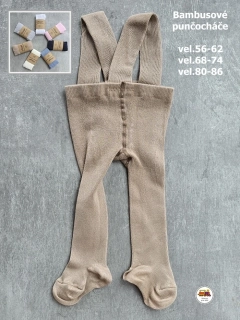 Punčocháče bambusové béžové vel. 56-62