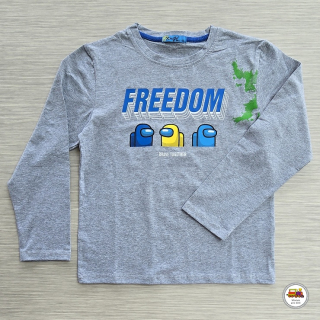 Bavlněné tričko Kugo HC0645 FREEDOM šedé vel.158