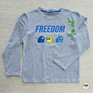 Bavlněné tričko Kugo HC0645 FREEDOM šedé vel.146