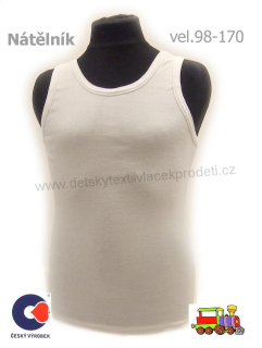 Chlapecký nátělník bílý Nevatex vel.128 (skutečná 116-122)